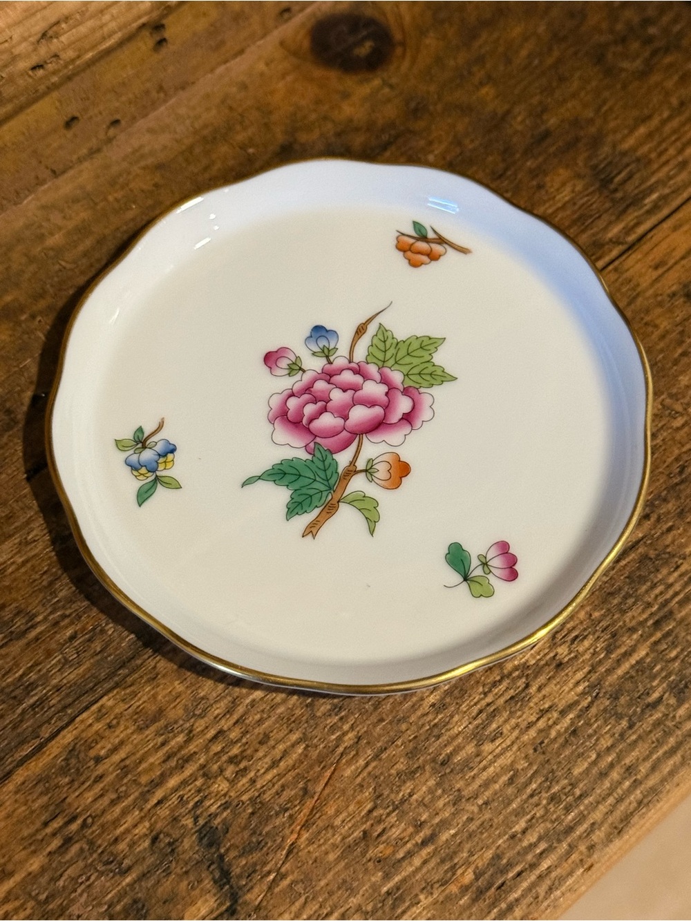 Collectible Herend Hungary Fine European Porcelain Small Trinket Dish